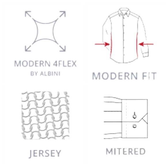 Emanuel Berg Mens Byron Charcoal Stretch Jersey Button Down Shirt Size 42 16.5 L - Picture 10 of 10